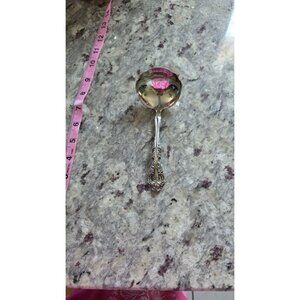 Michelangelo Oneida heirloom Gravy Ladle stainless pierced floral handle Server